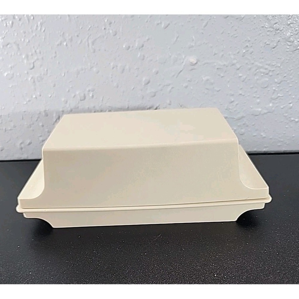 Tupperware Almond Double Stick Covered Butter Dish - Vintage‎ 1512-5